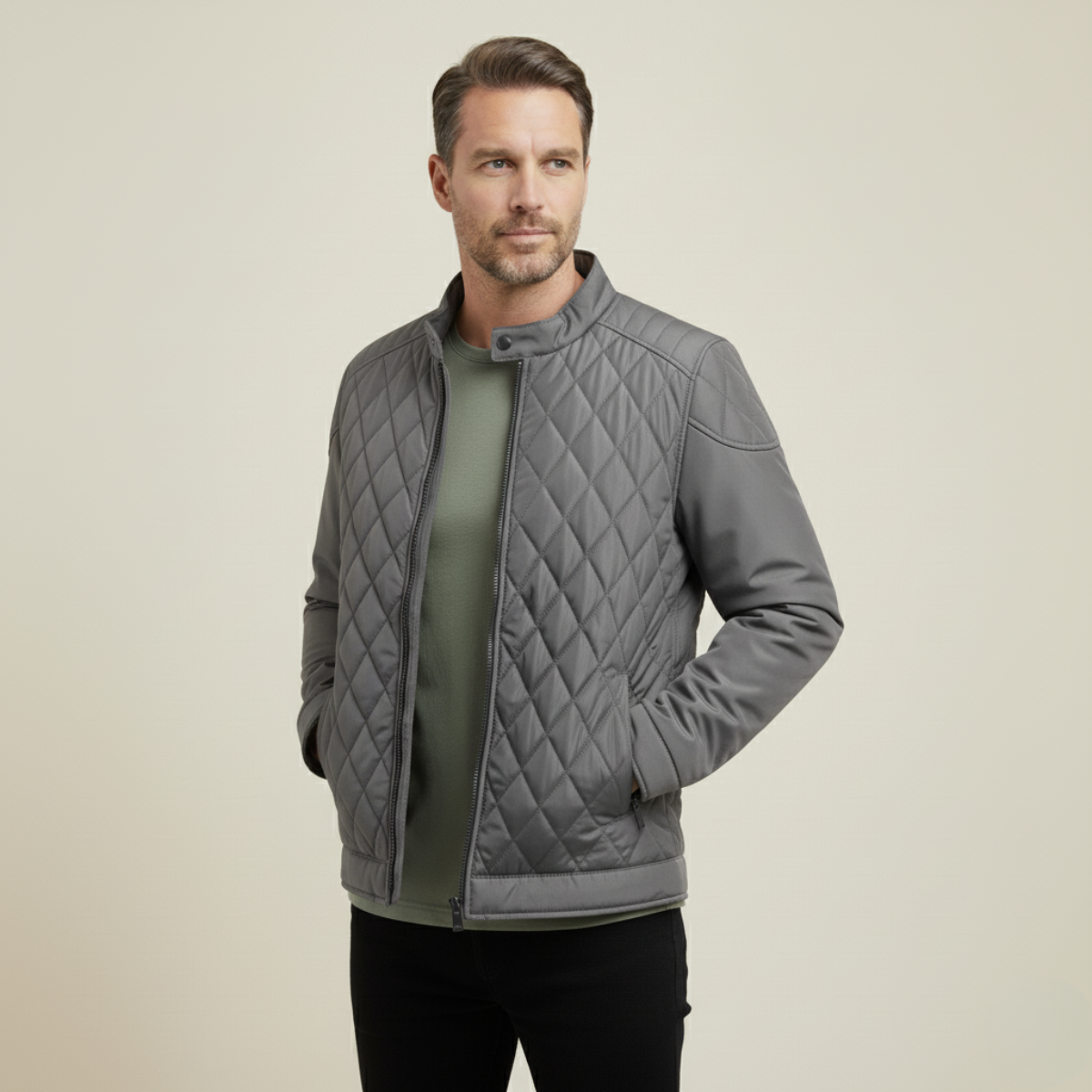 The Sheffield Men’s Winter Lightweight Padded Quilted Jacket
