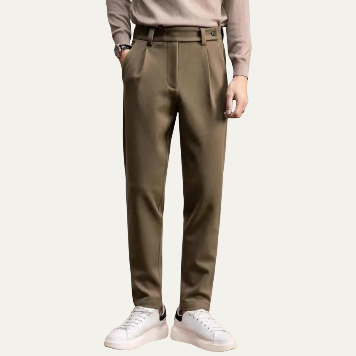 The Foligno Men’s Casual Straight Leg Dress Business Trousers