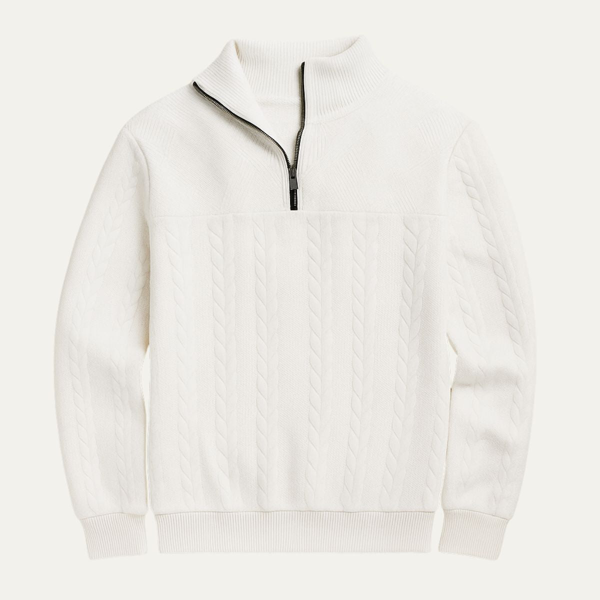 The Amalfi Half Zip Cable knit Jumper for Men