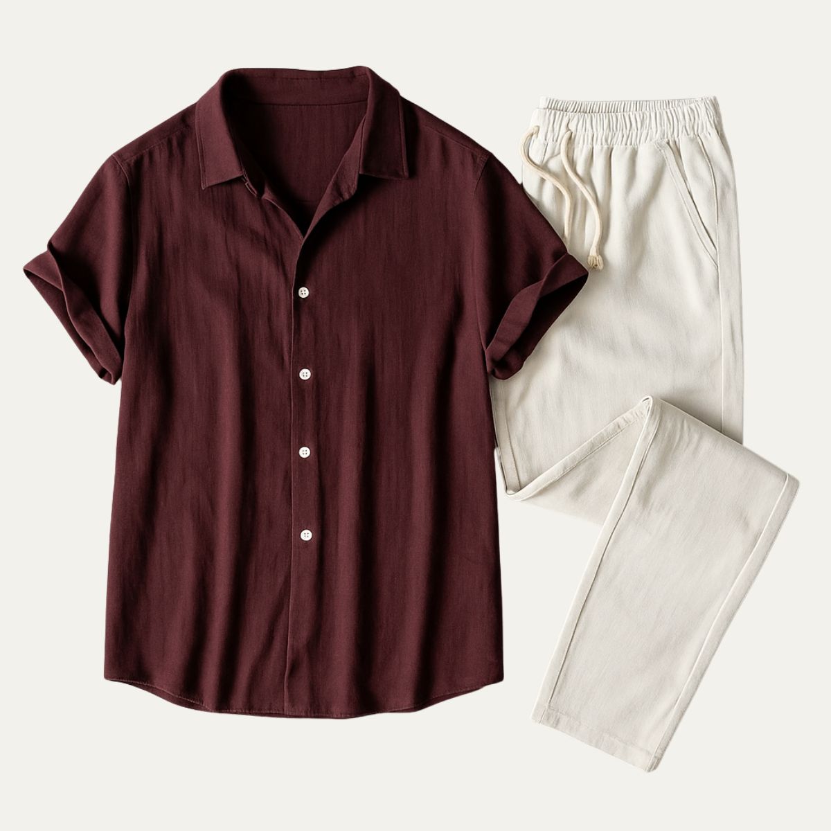 The Amalfi Linen Set – Summer Shirt &amp; Trousers for Men