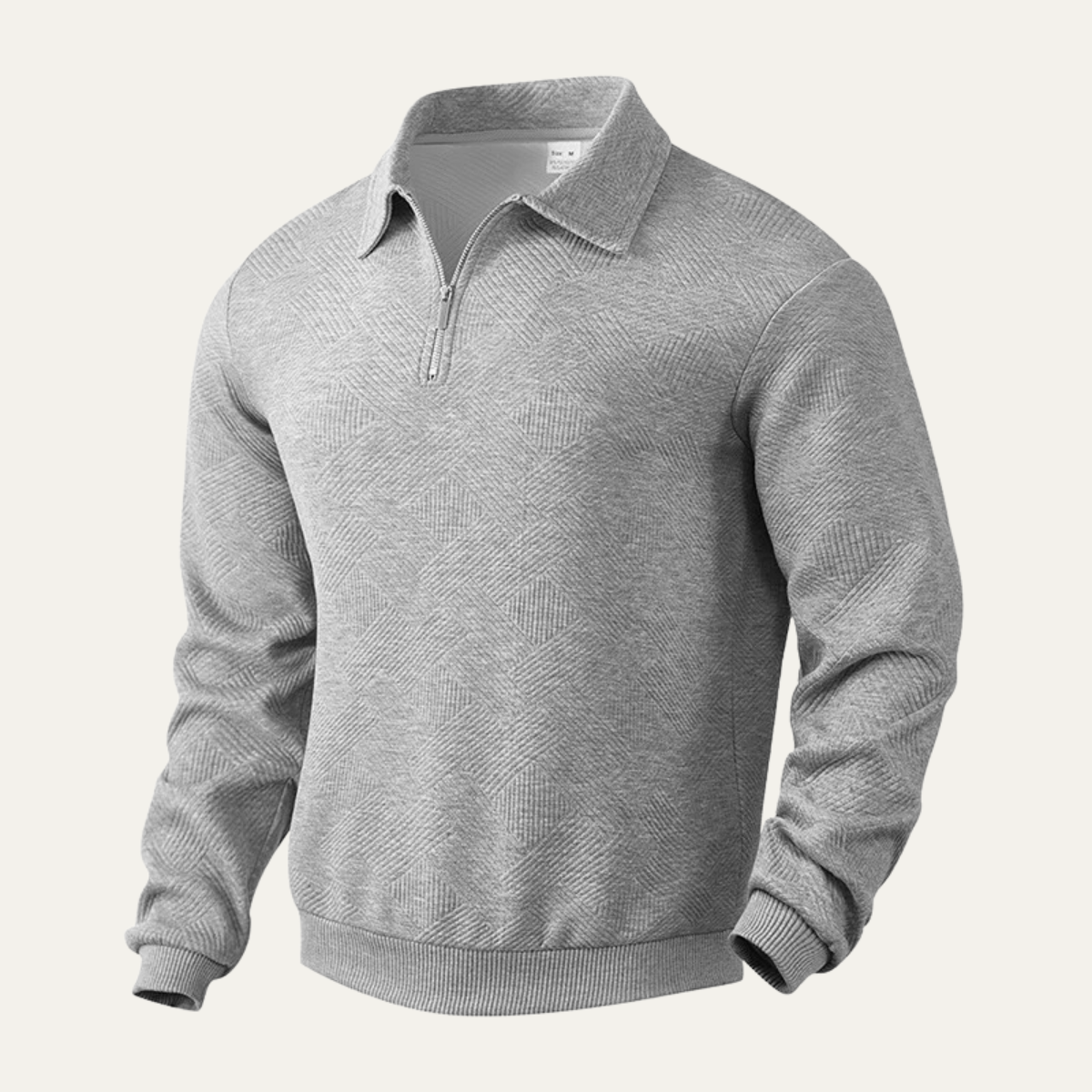 The Elgin Men's Casual Zip Up Polo Jumper
