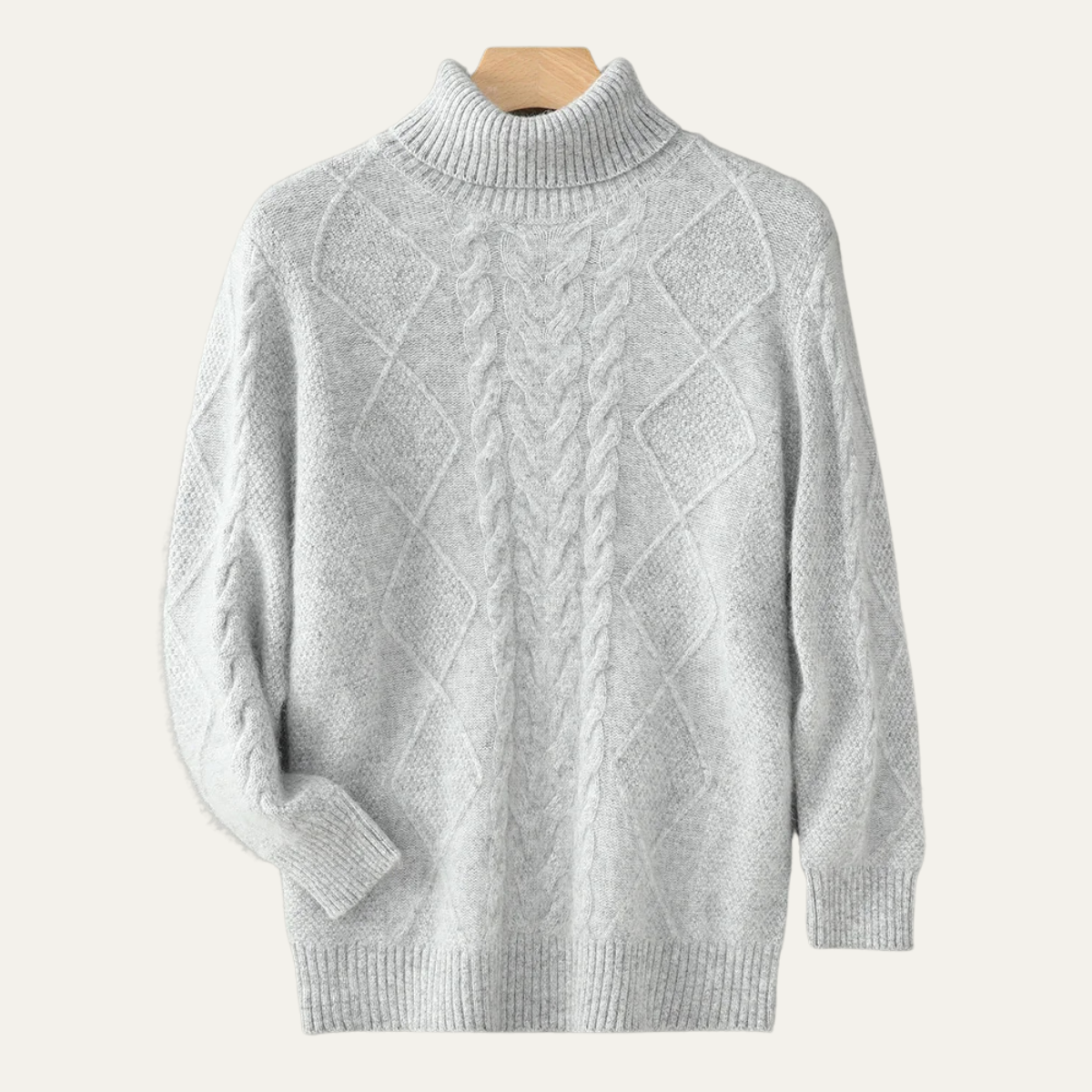 The Denbighshire Men's Cable Knit Turtleneck Jumper