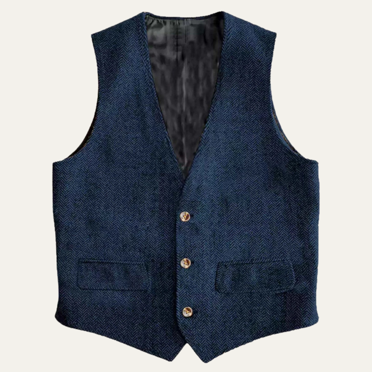 The Maiori Men’s Vintage Waist Coats Herringbone Tweed Vest
