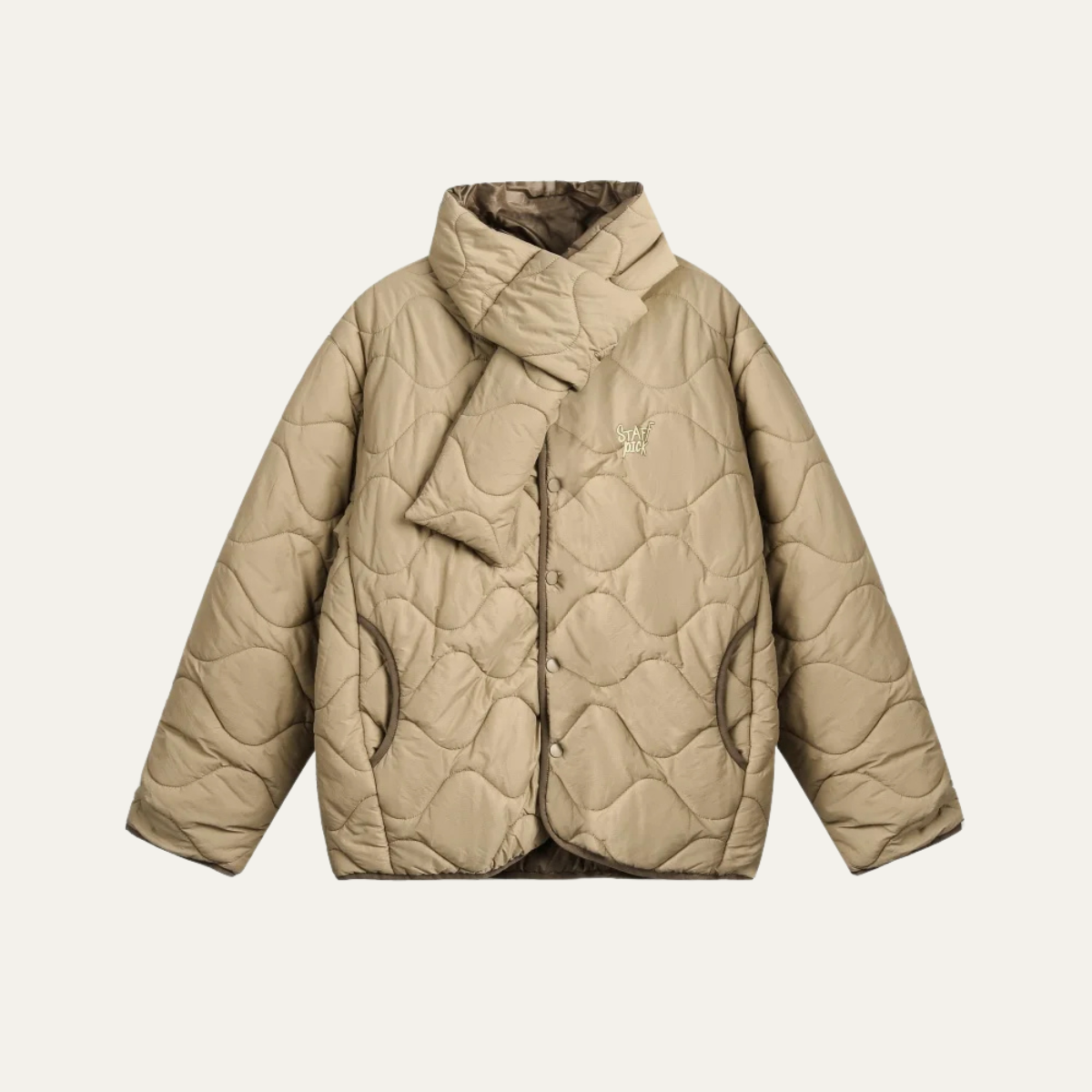 The Brunico Men&#39;s Embroidered Quilted Padded Jacket