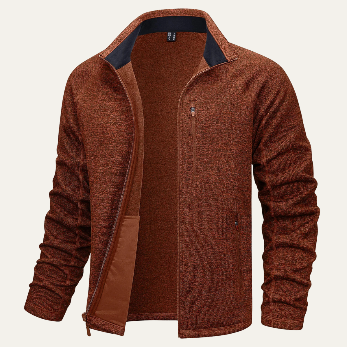 The Kensington Men’s Trendy Lightweight Full Zip Knitted Fleece Jacket