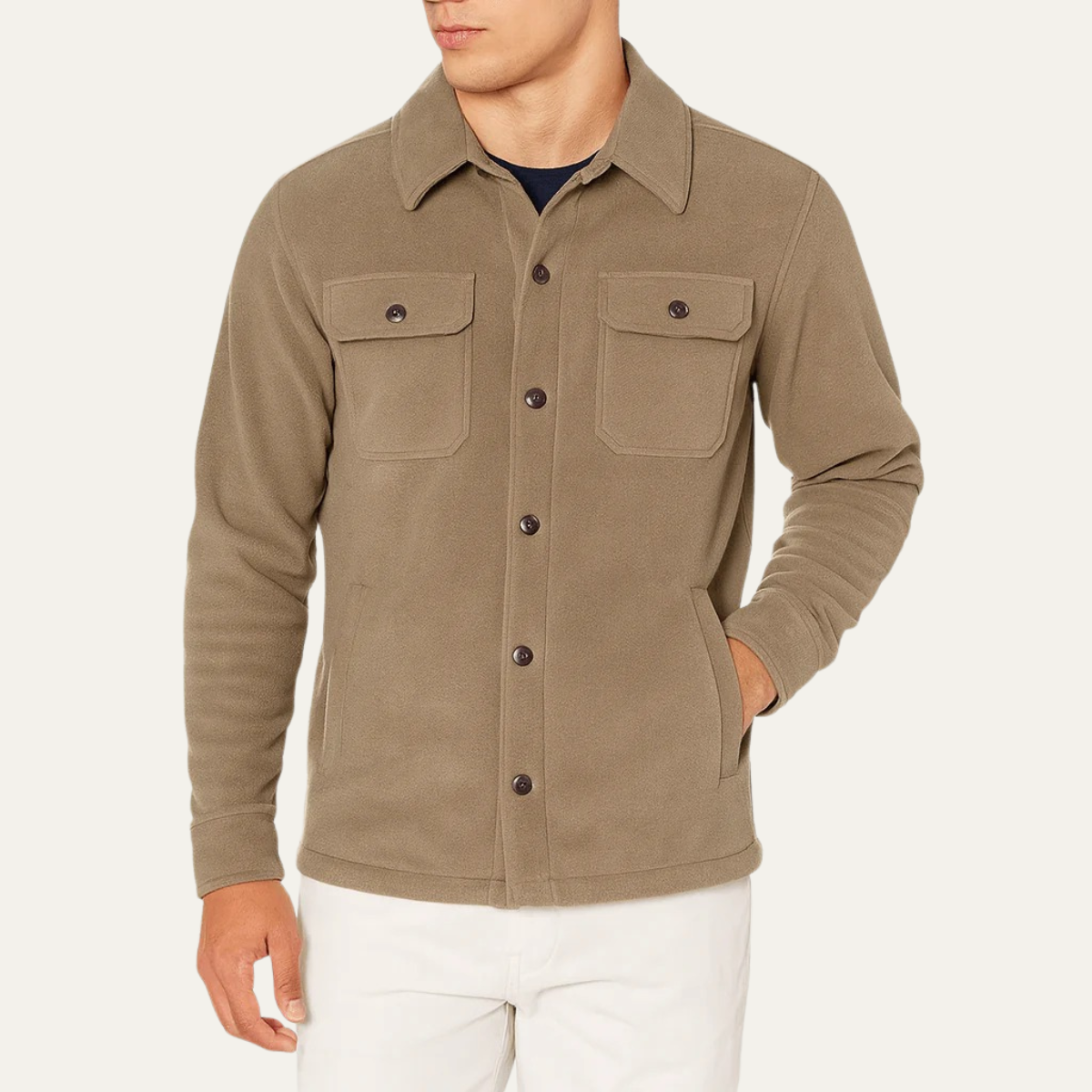 The Newquay Men's Wool Casual Button Up Jacket with Pockets