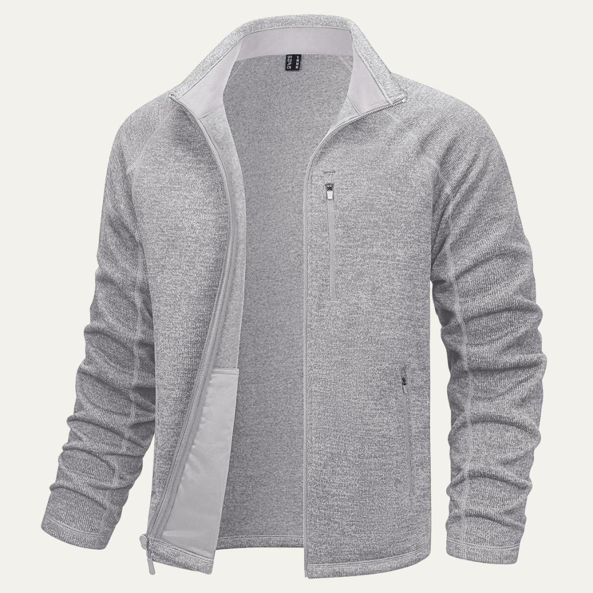 The Kensington Men’s Trendy Lightweight Full Zip Knitted Fleece Jacket