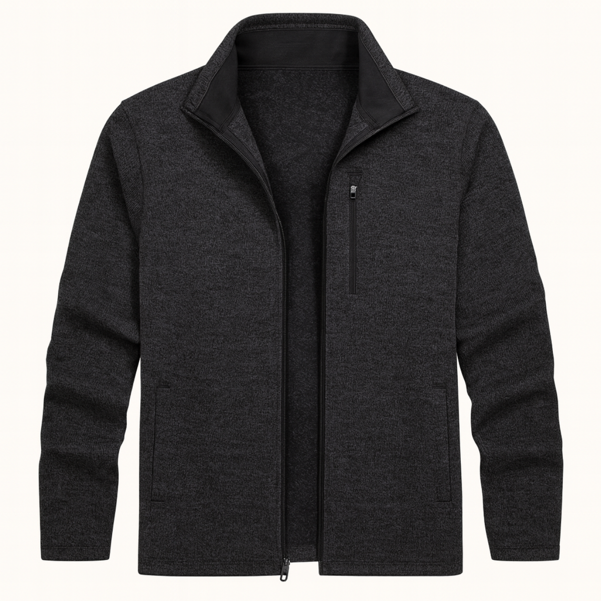 The Kensington Men’s Trendy Lightweight Full Zip Knitted Fleece Jacket