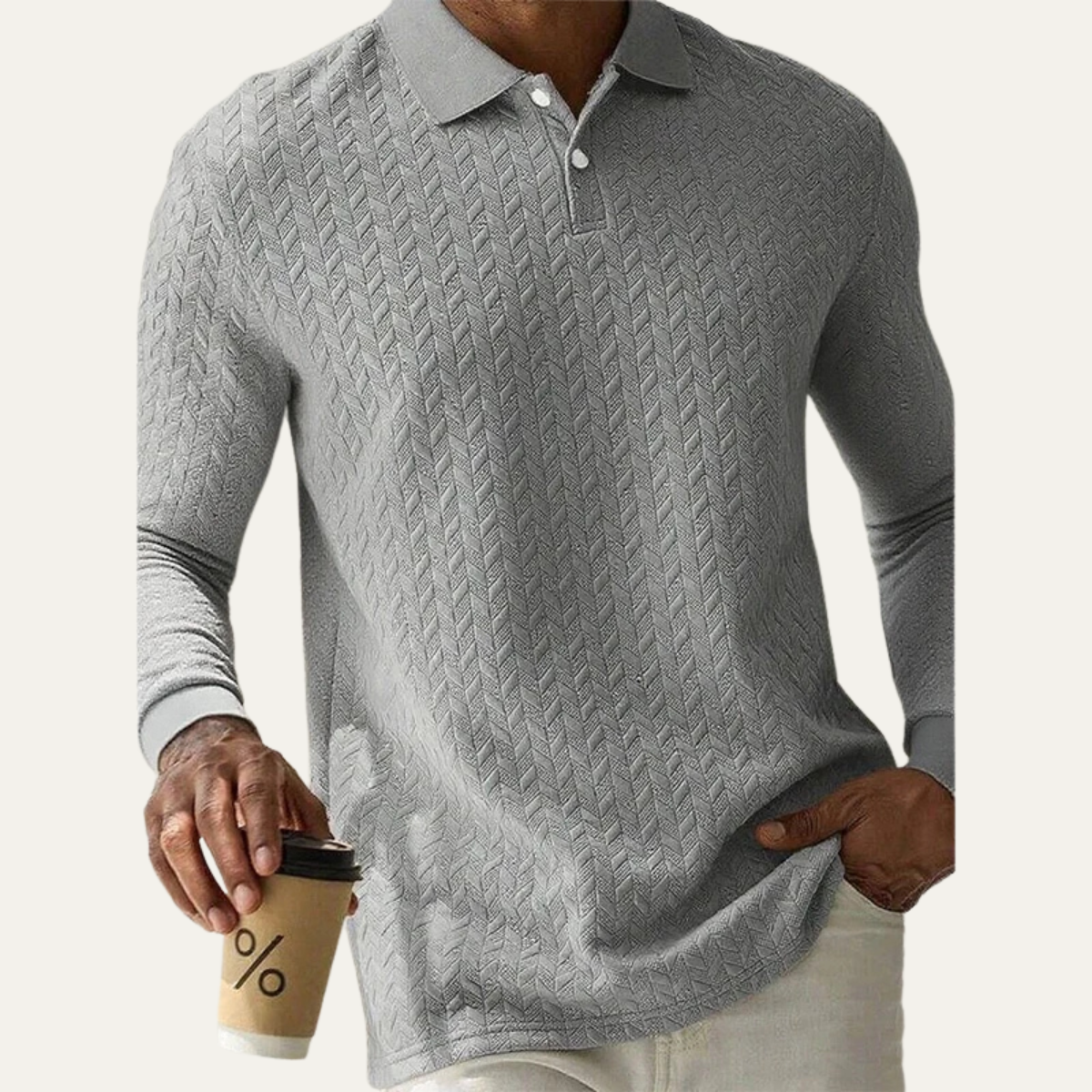 The Argyll Men's Casual Knit Business Polo Jumper
