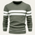The Glamorgan Men's Casual Knitted White Stripes Jumper