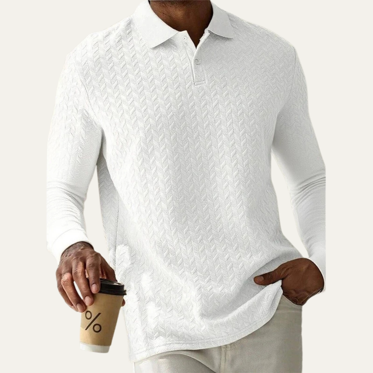 The Argyll Men's Casual Knit Business Polo Jumper