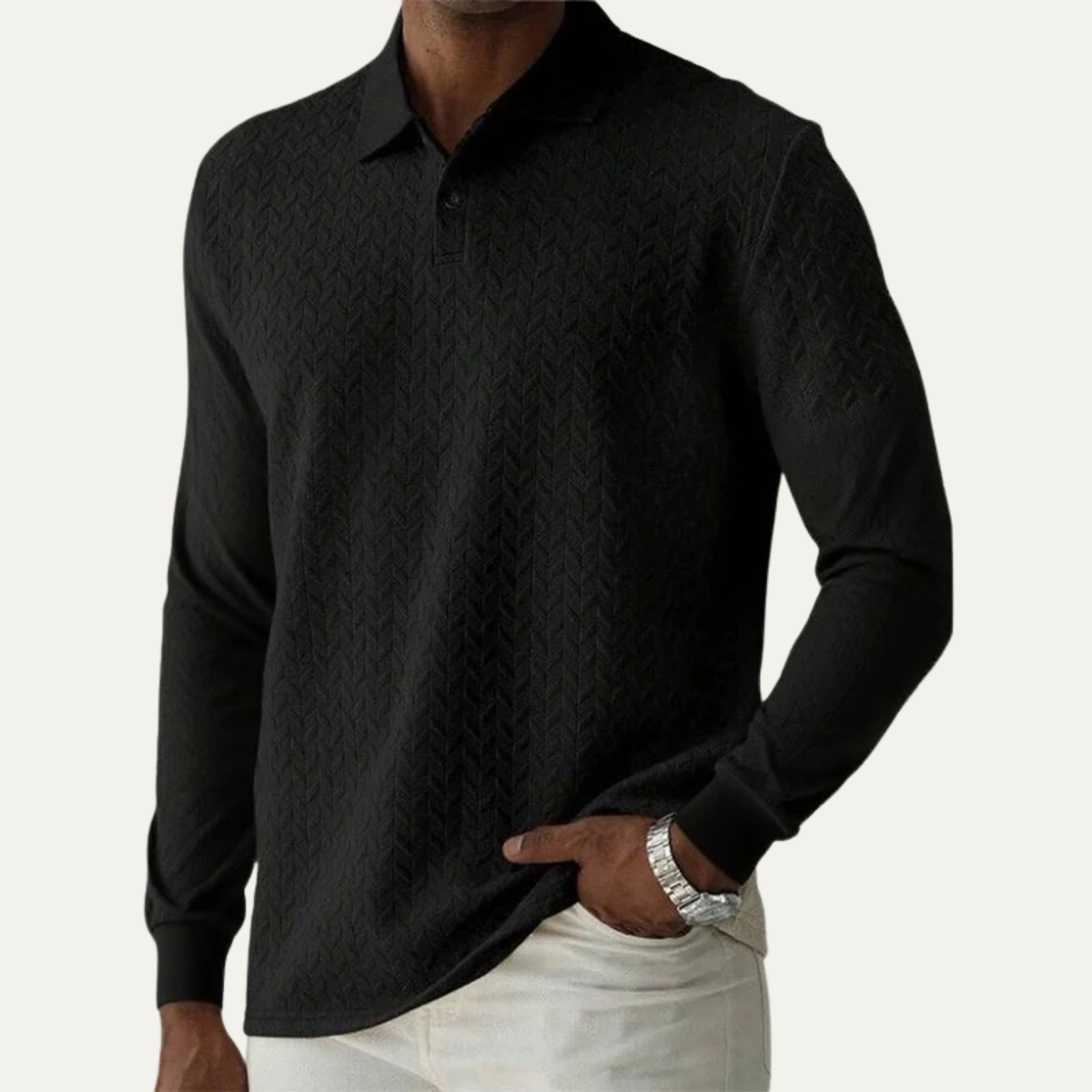 The Argyll Men's Casual Knit Business Polo Jumper