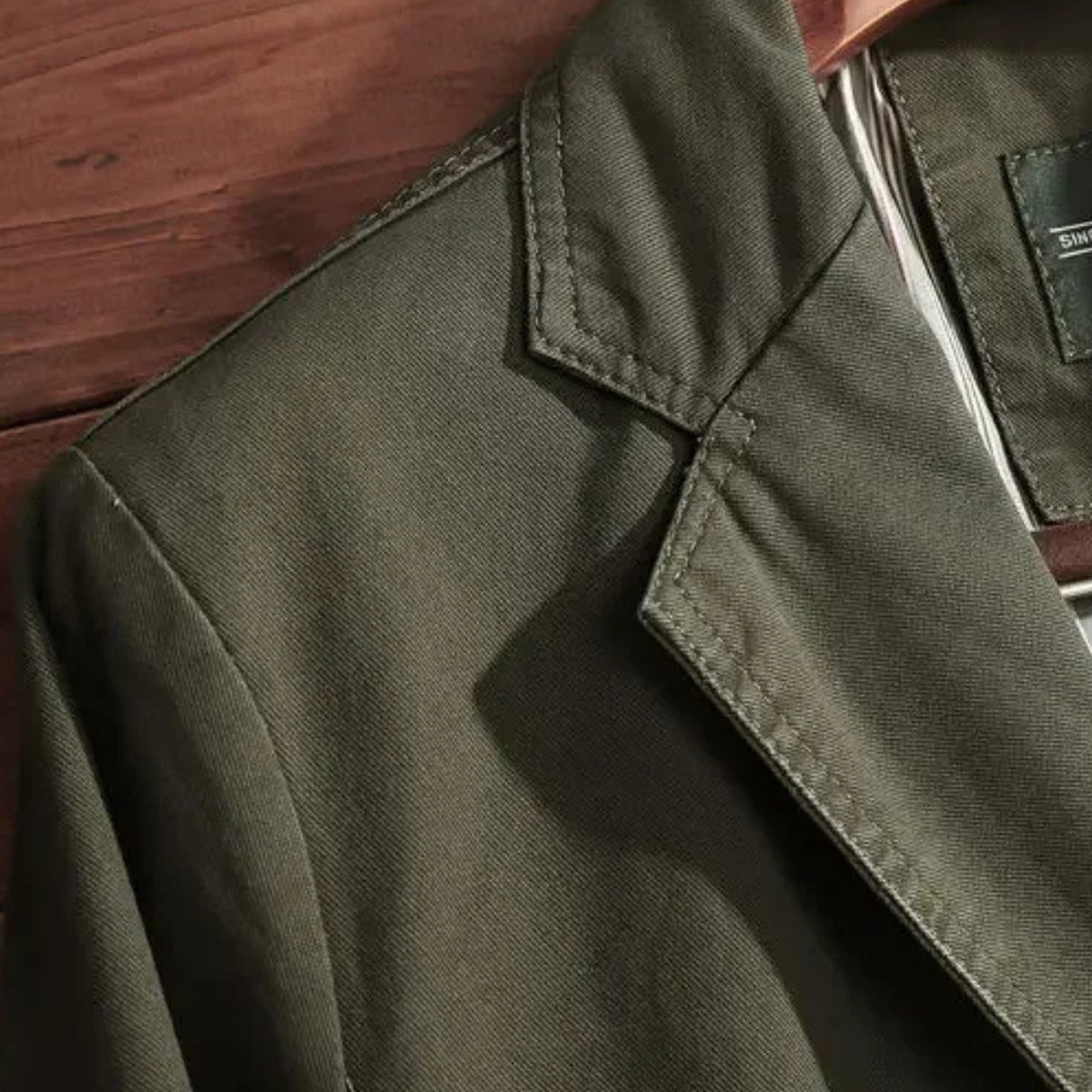 The Costa Smeralda Men's Army Green Light Weight Cotton Blazer Jacket