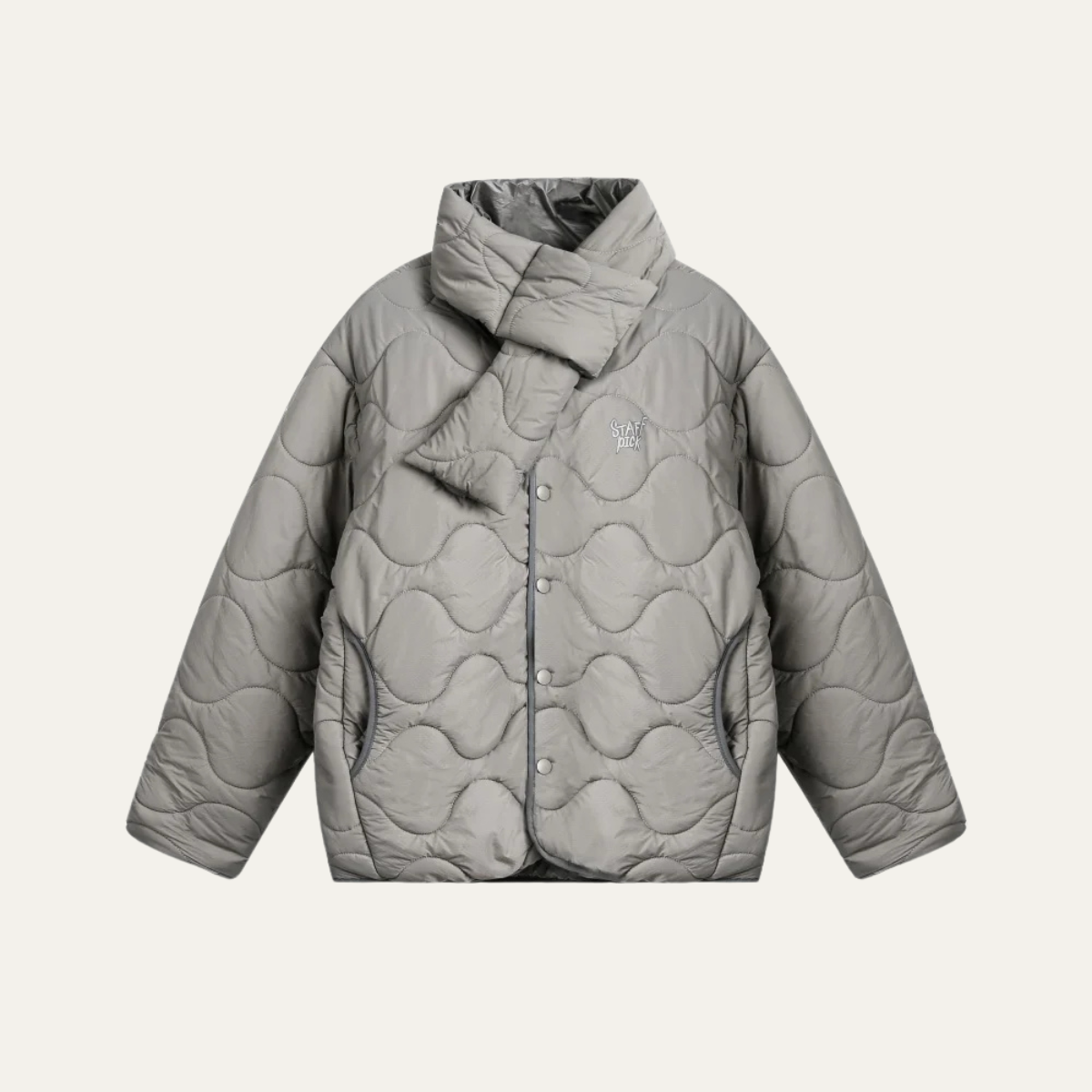 The Brunico Men's Embroidered Quilted Padded Jacket