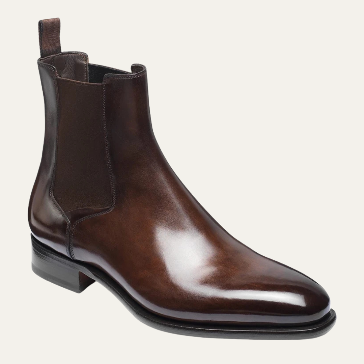 The Manduria Men’s Elegamt Polished Classic Leather Ankle Dress Boots