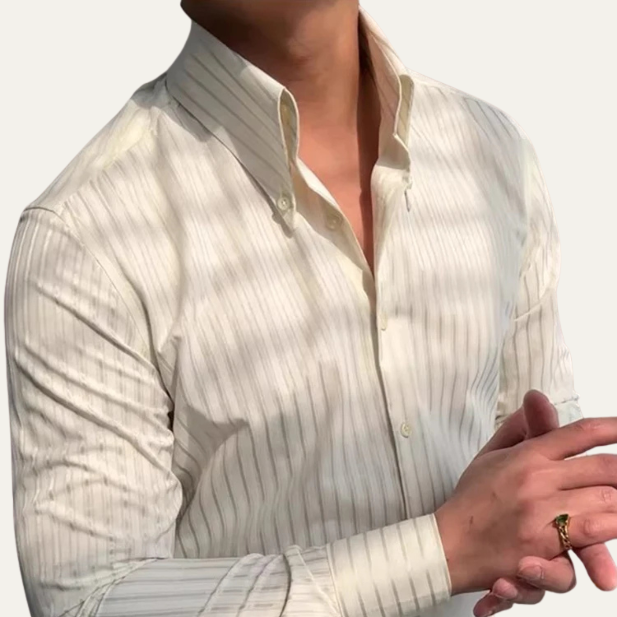 The Volterra Men's Vintage Slim Fit  Button Up Shirt