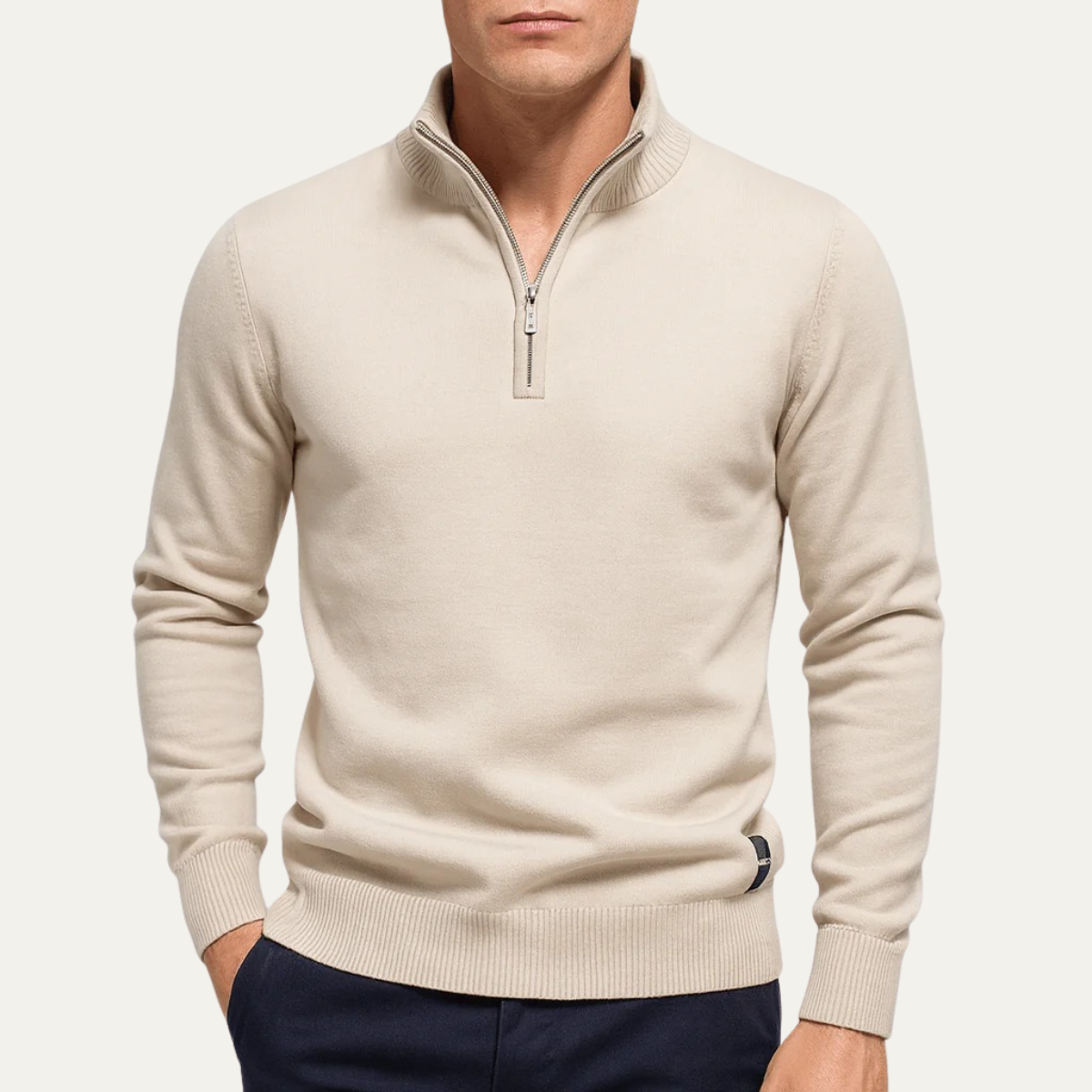 The Dartmouth Men's Half Zip Knit Smart Casual Jumper
