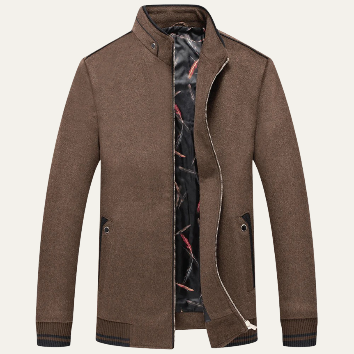 The Mayfair Elegant Wool Zip Jacket for Men