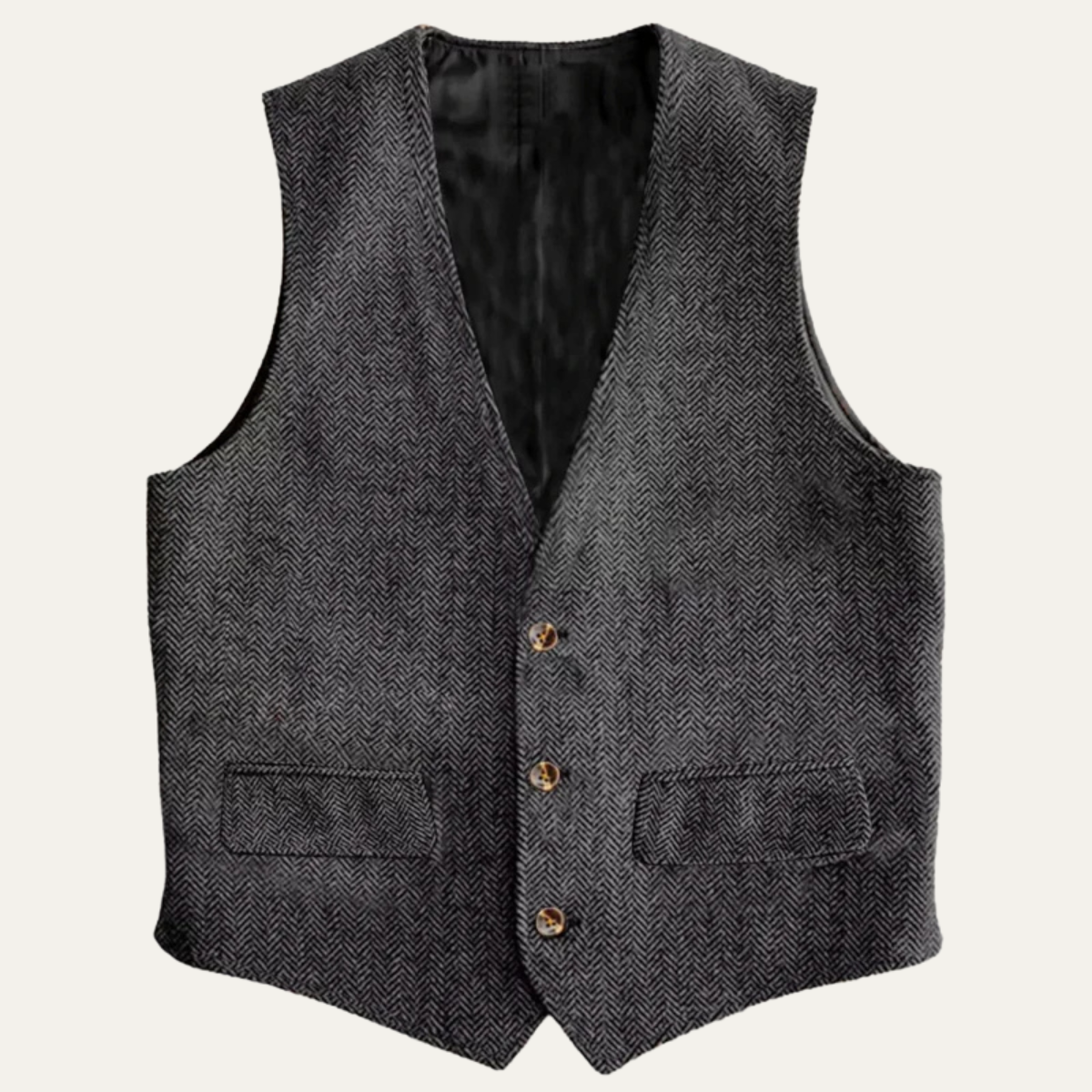 The Maiori Men’s Vintage Waist Coats Herringbone Tweed Vest