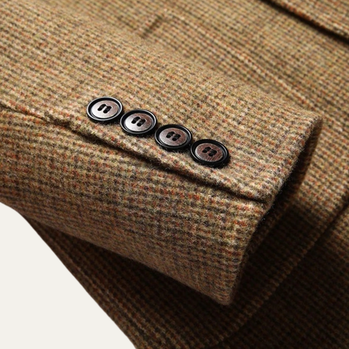 The Pantelleria Men's Checked Wool Suit Tweed Blazer Jacket
