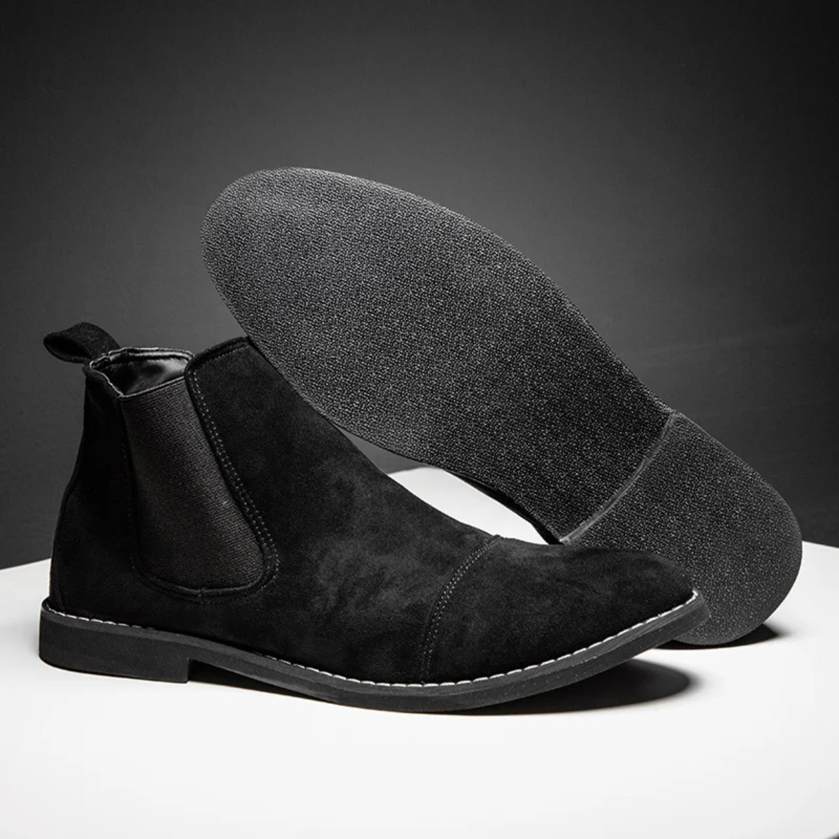The Harris Men's Classic Slip On Suede Chelsea Boots