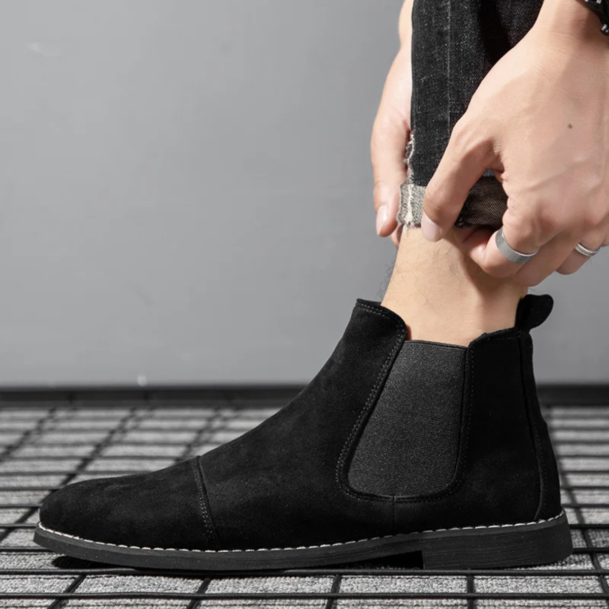 The Harris Men's Classic Slip On Suede Chelsea Boots