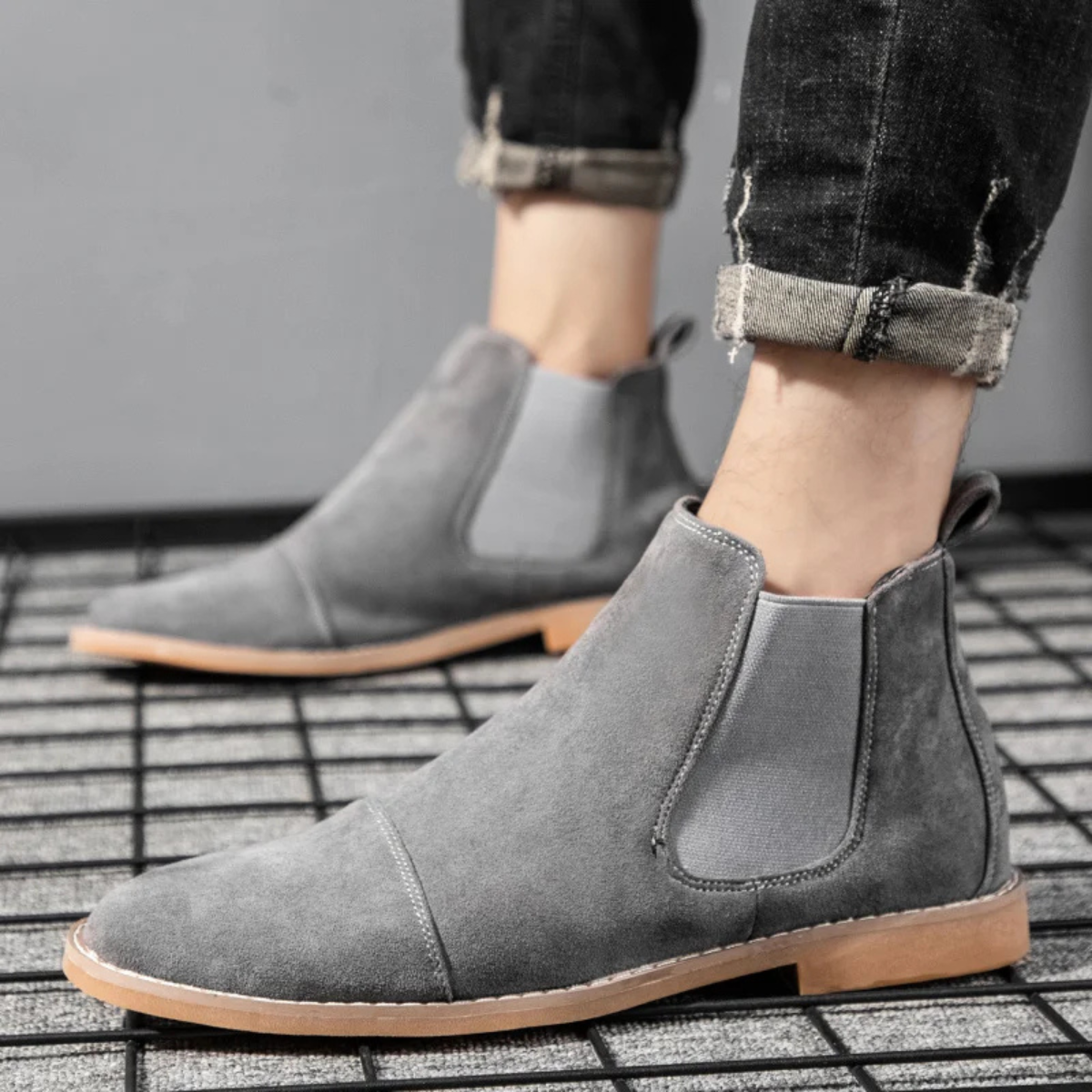 The Harris Men's Classic Slip On Suede Chelsea Boots