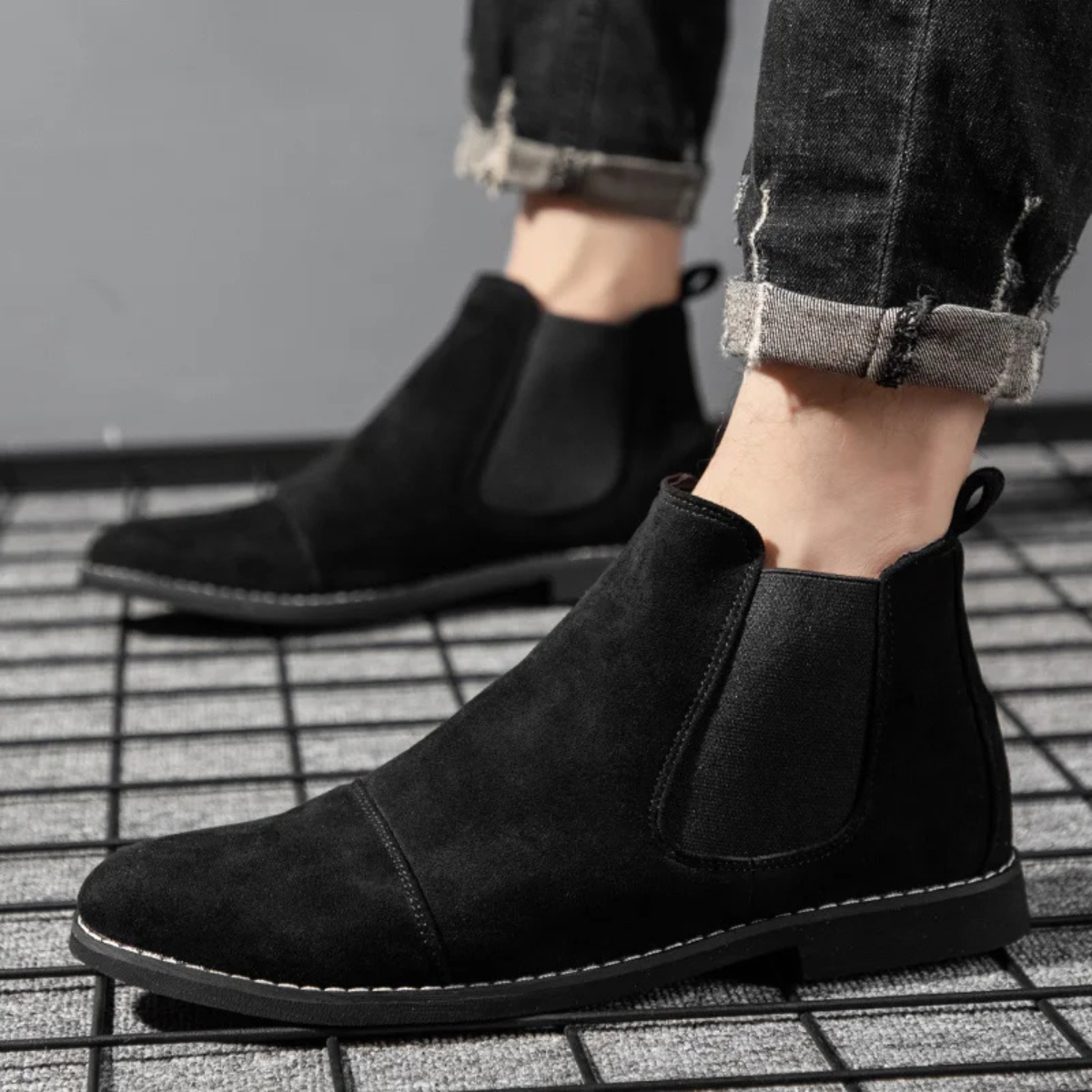The Harris Men's Classic Slip On Suede Chelsea Boots