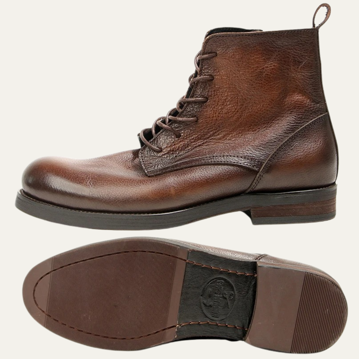 The St Davids Men's Leather Retro Casual Lace Up Boots