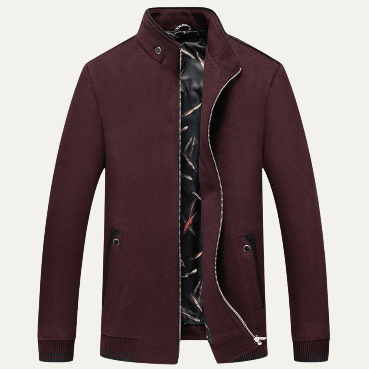 The Mayfair Elegant Wool Zip Jacket for Men