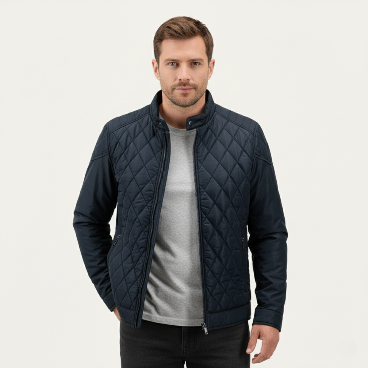 The Sheffield Men’s Winter Lightweight Padded Quilted Jacket