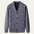 The Barra Men's V Neck Classic Knit Cardigan with Pockets