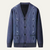 The Barra Men's V Neck Classic Knit Cardigan with Pockets
