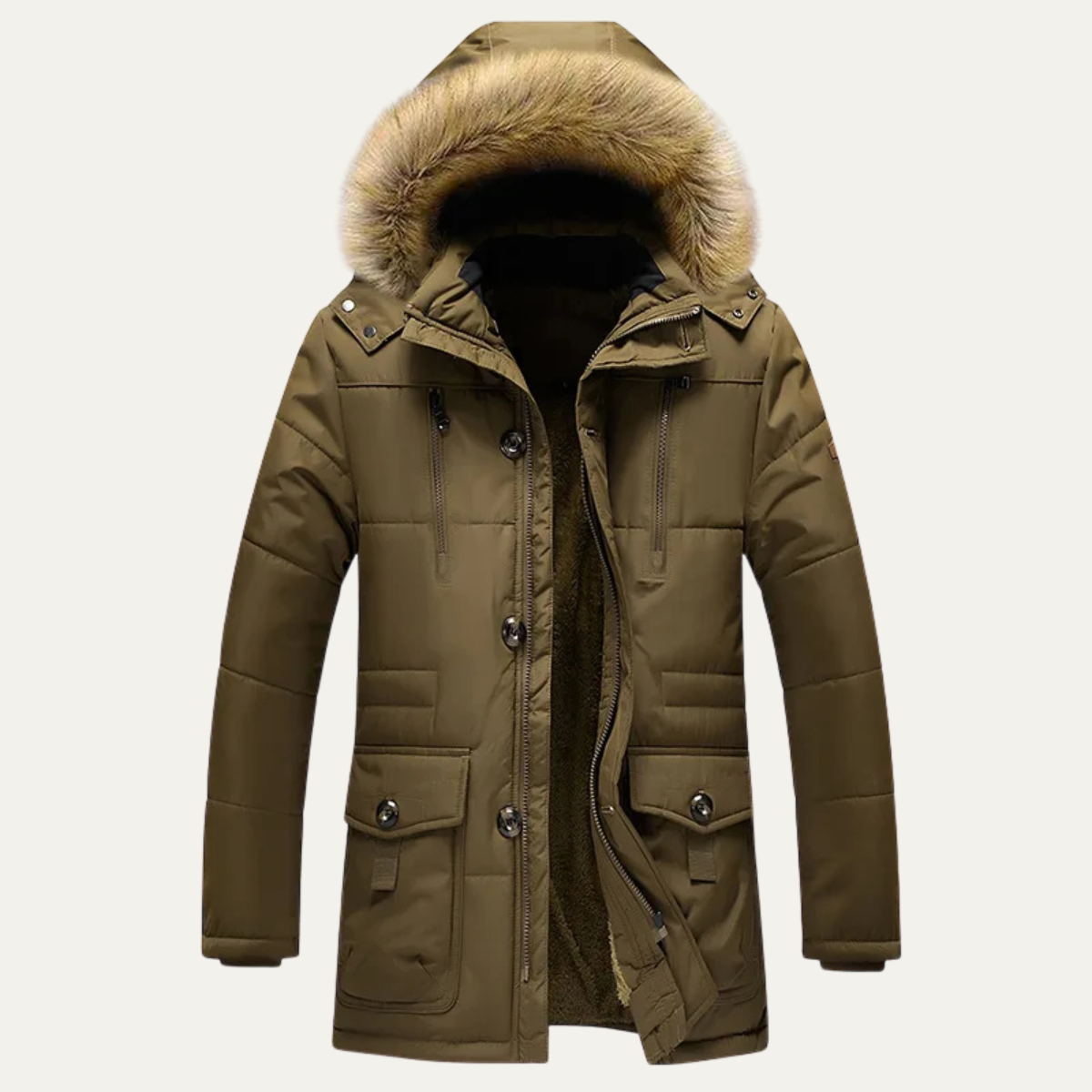 The Wandsworth Men's Winter Fur Hooded Parka Jacket
