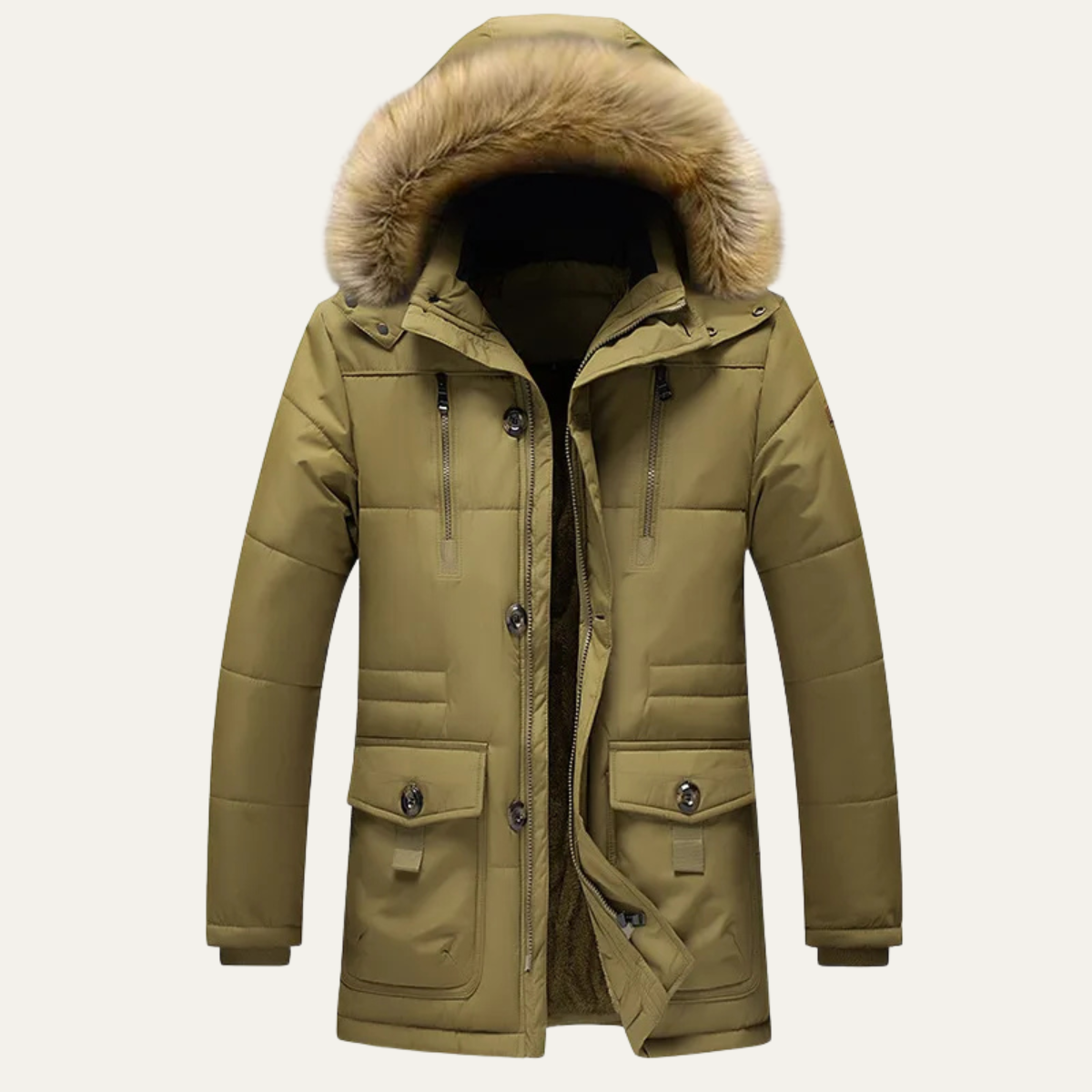 The Wandsworth Men's Winter Fur Hooded Parka Jacket
