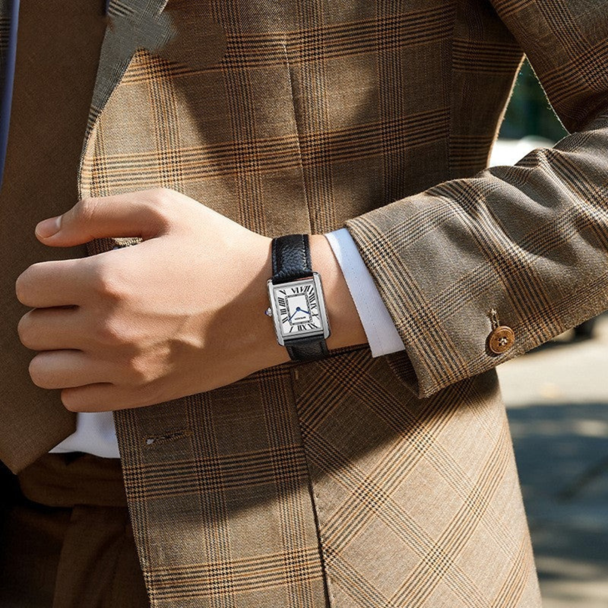 The Savile Men's Classic Dress Watch – Luxury Quartz Leather Strap