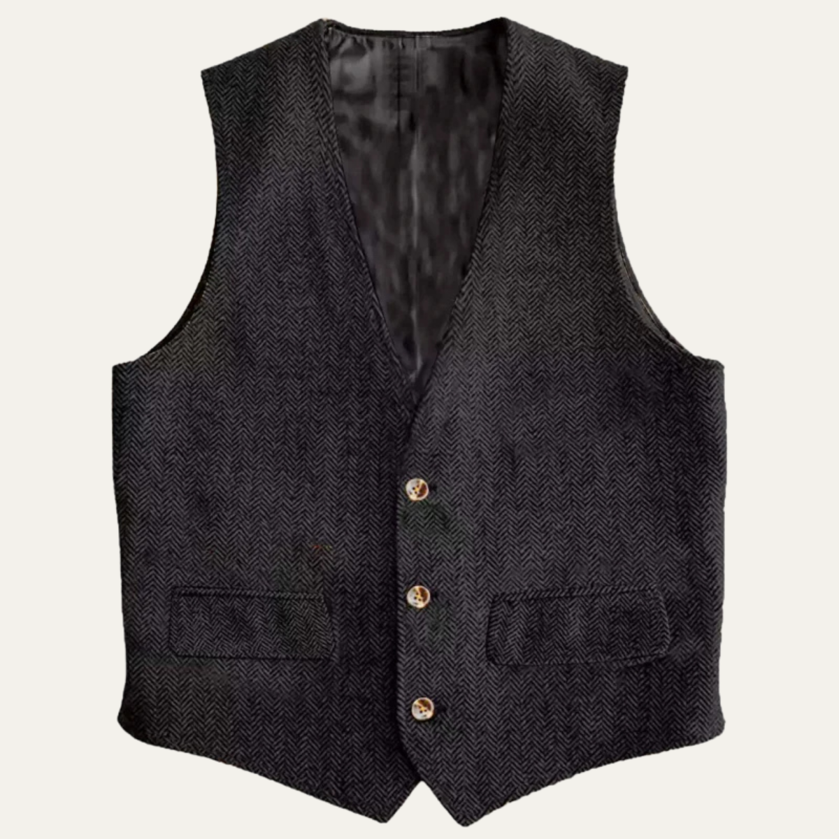 The Maiori Men’s Vintage Waist Coats Herringbone Tweed Vest