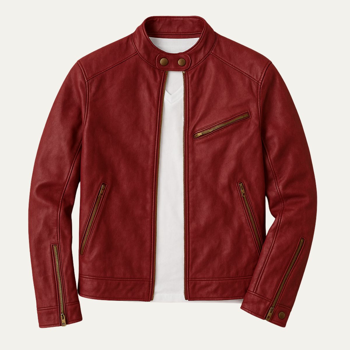 The Brooklyn Leather Biker Jacket – Men’s Classic Motorcycle Style