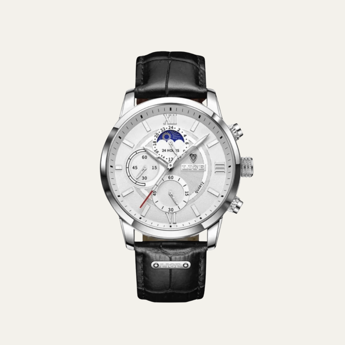 The Geneva Men's Luxury Quartz Chronograph Watch – Premium Leather Strap