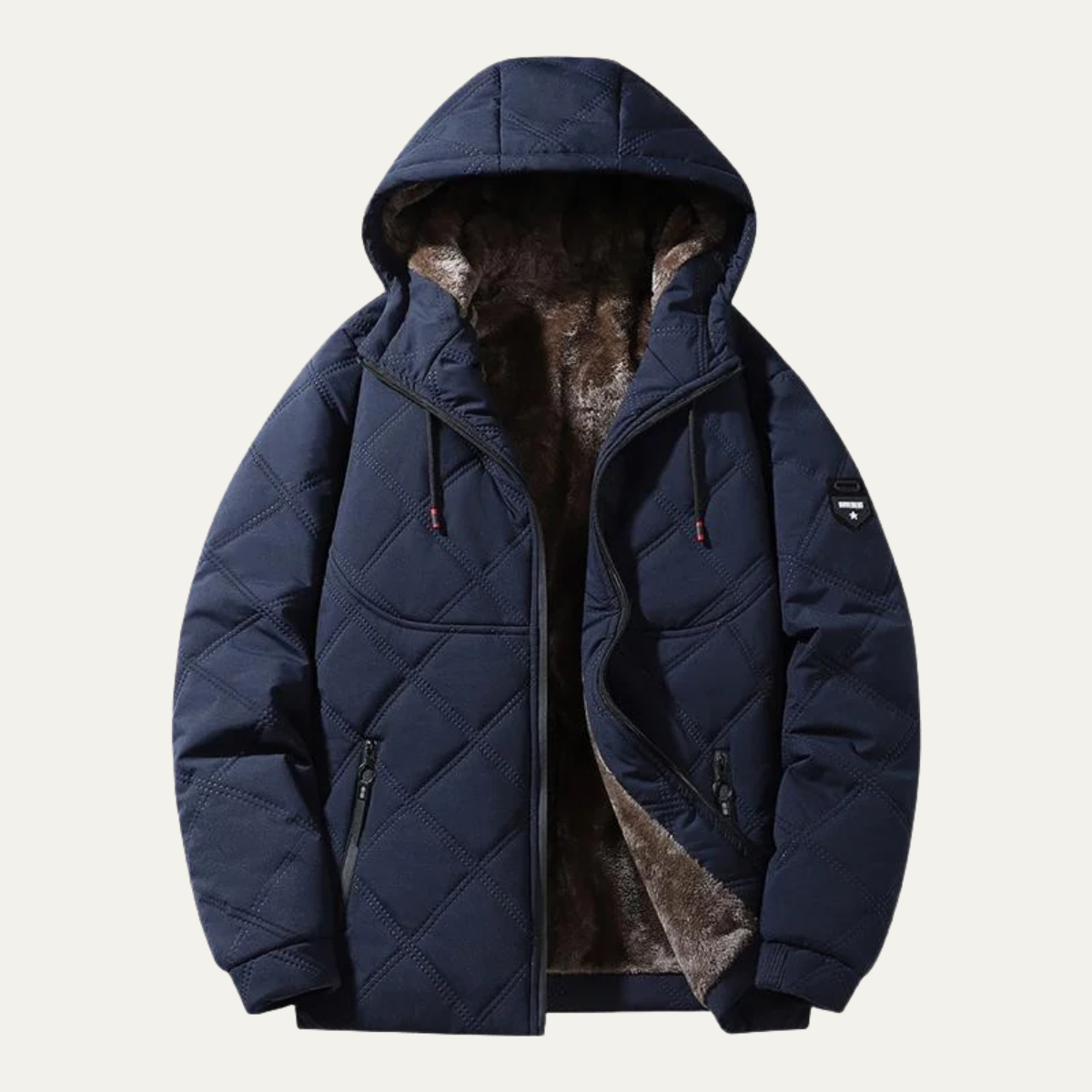 The Greenock Men's Warm Winter Quilted Jacket with Fleece Lining