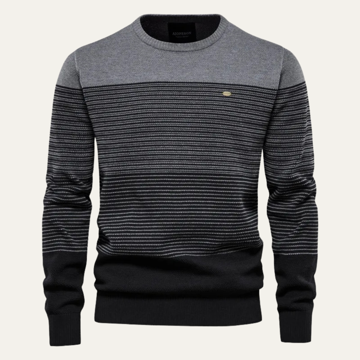 The Wembley Men’s Casual Crew Neck Striped Jumper