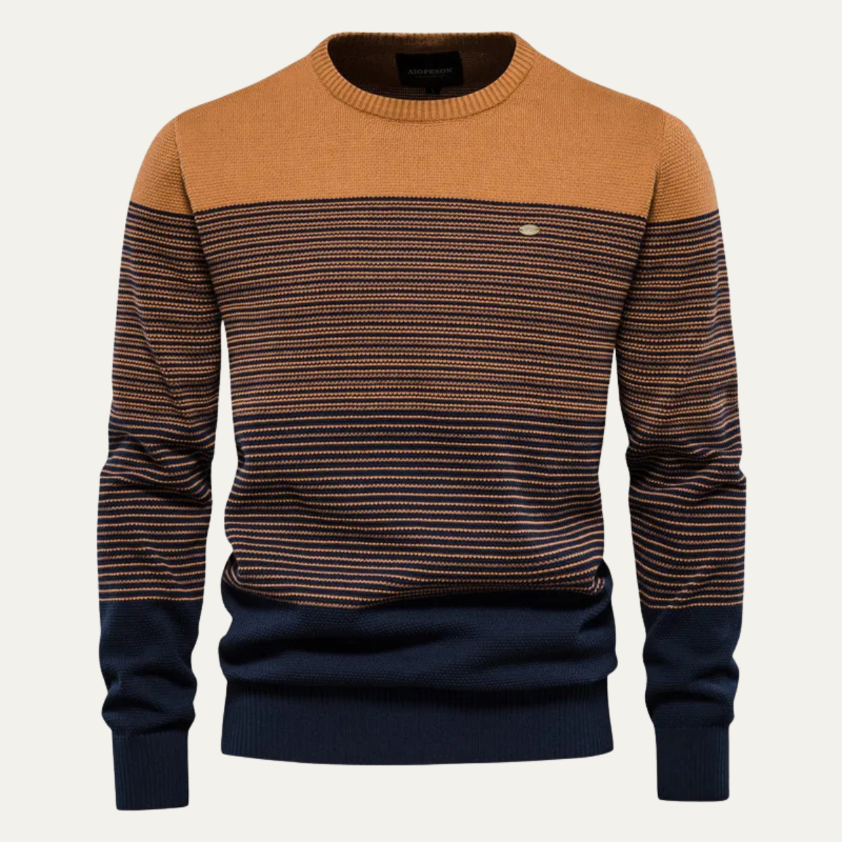 The Wembley Men’s Casual Crew Neck Striped Jumper