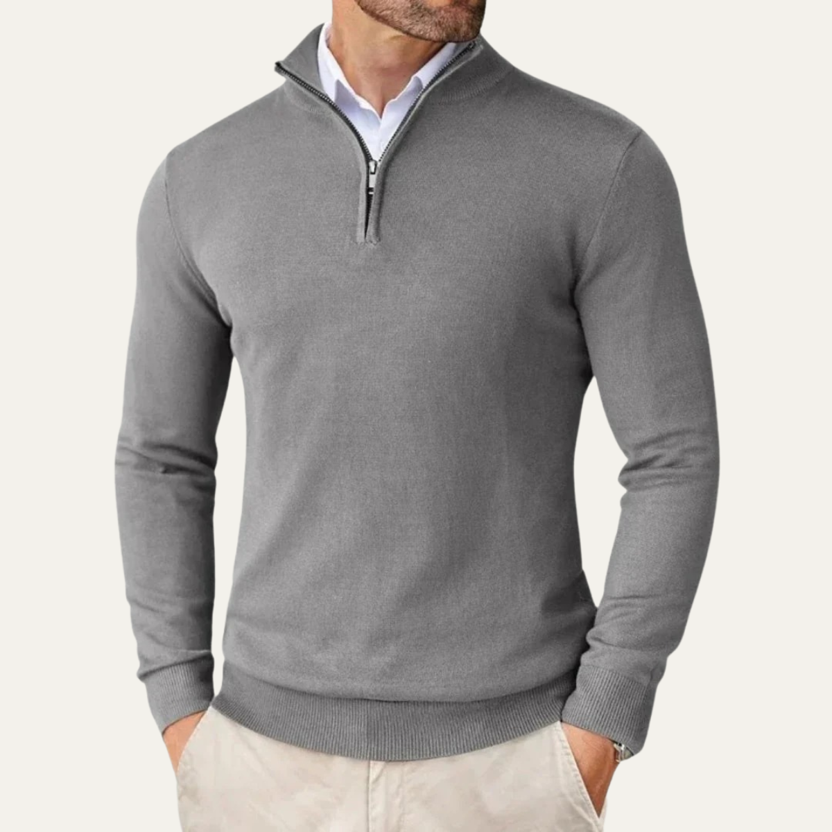 The Ballymoney Men's Half Zip Knit Casual Jumper