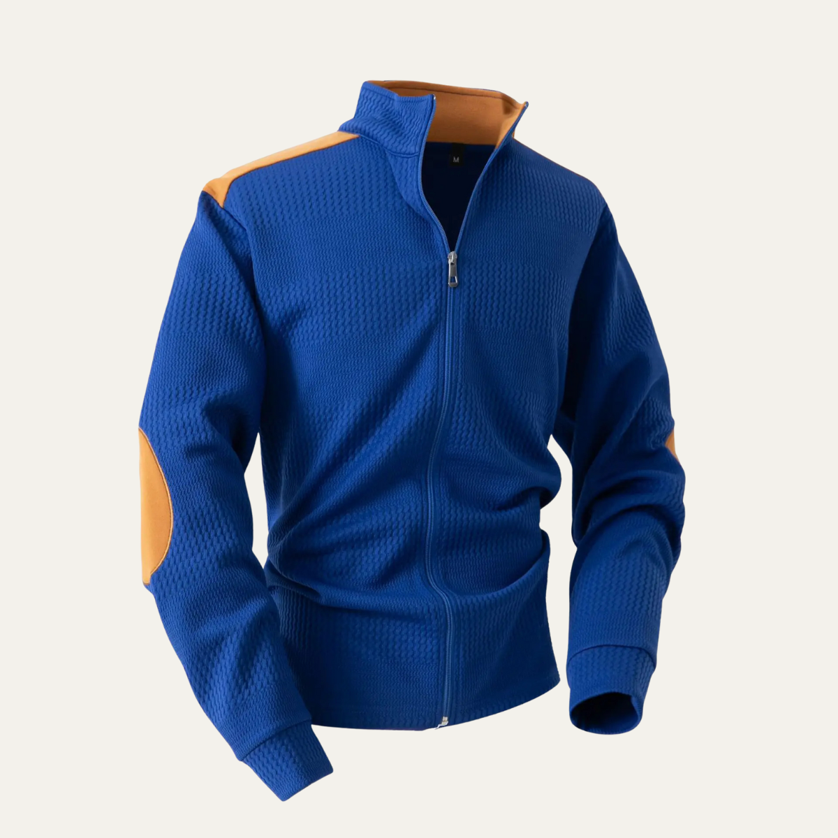 The Locorotondo Men’s Lightweight Zip Up Stand Collar Knit Jacket