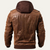 The Cardiff Men's Leather Biker Hooded Jacket