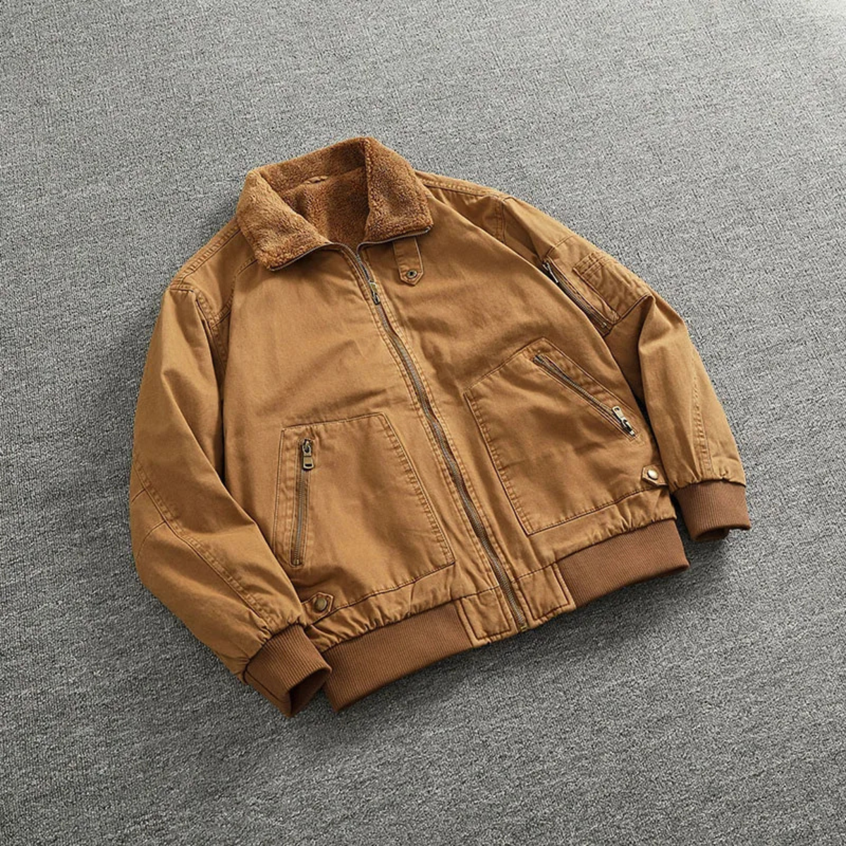 The San Candido Men's Fleece Lined Winter Bomber Cotton Jacket