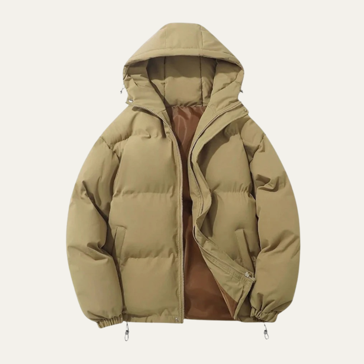 The Hamilton Men's Winter Quilted Puffer Jacket with Hood