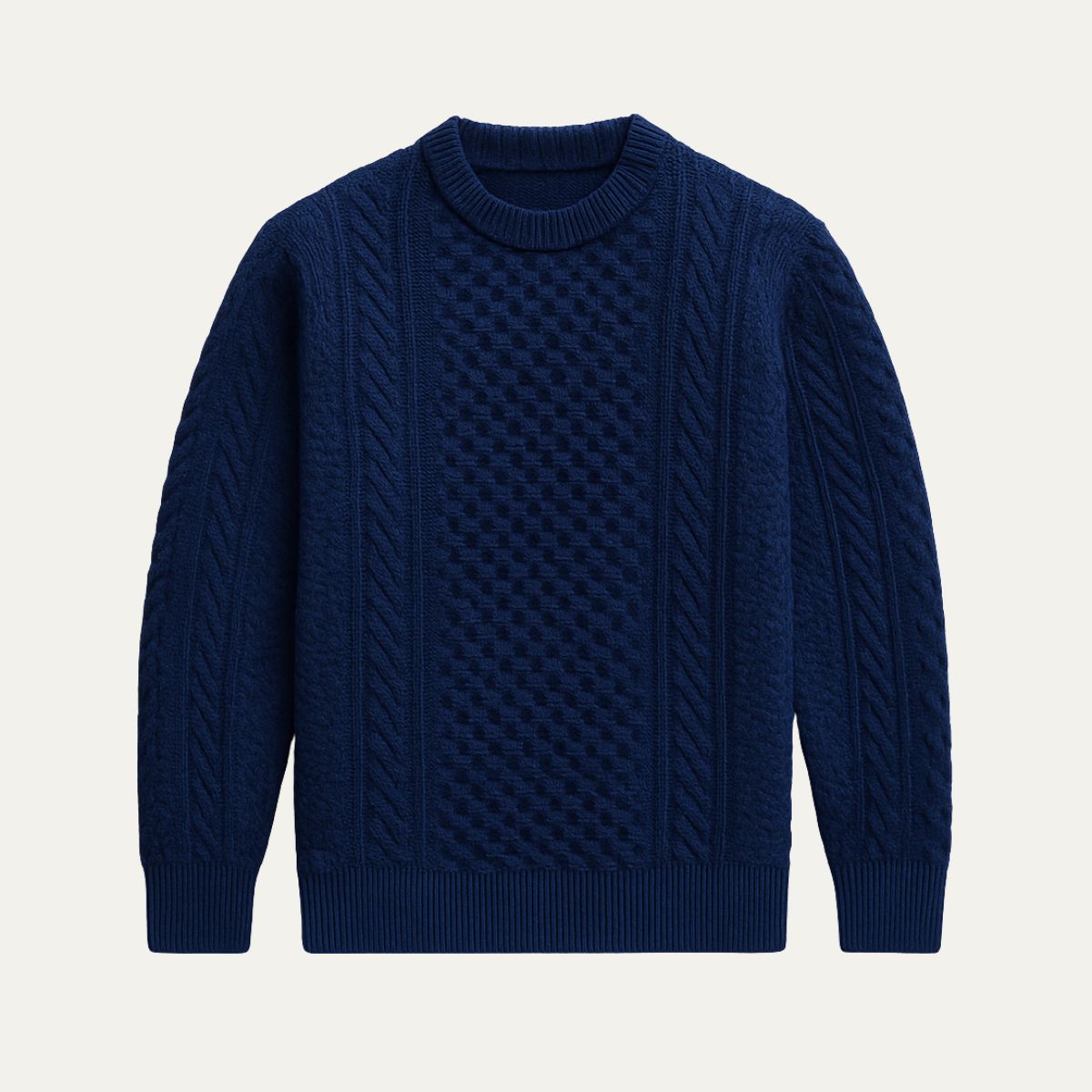 The Donegal Cable Knit Crew Neck Jumper for Men