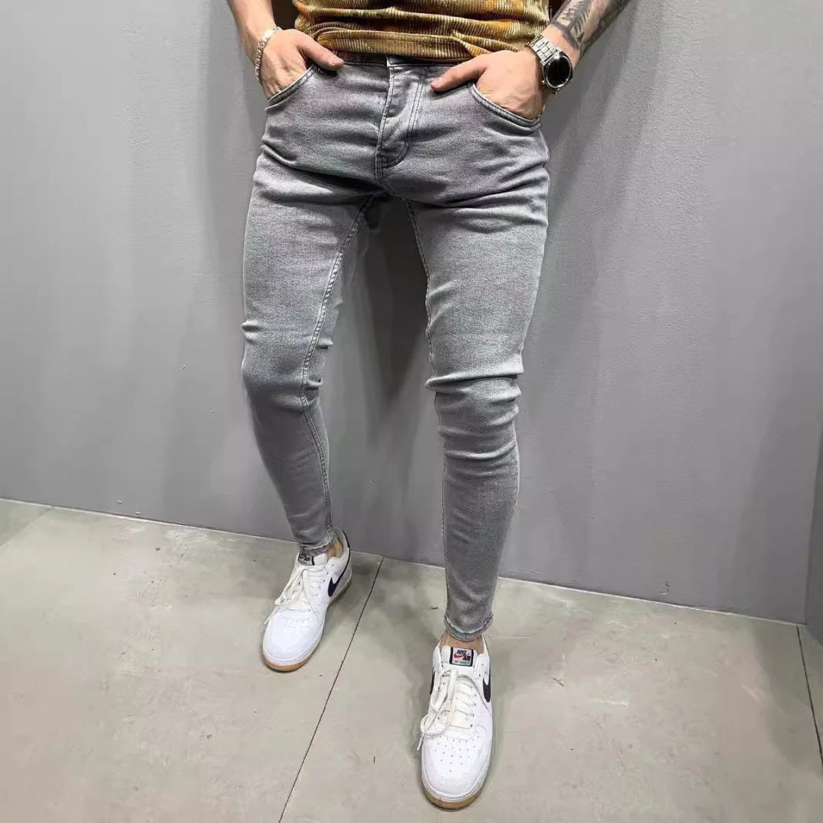 The Santiago Stretch Slim Fit Skinny Jeans for Men