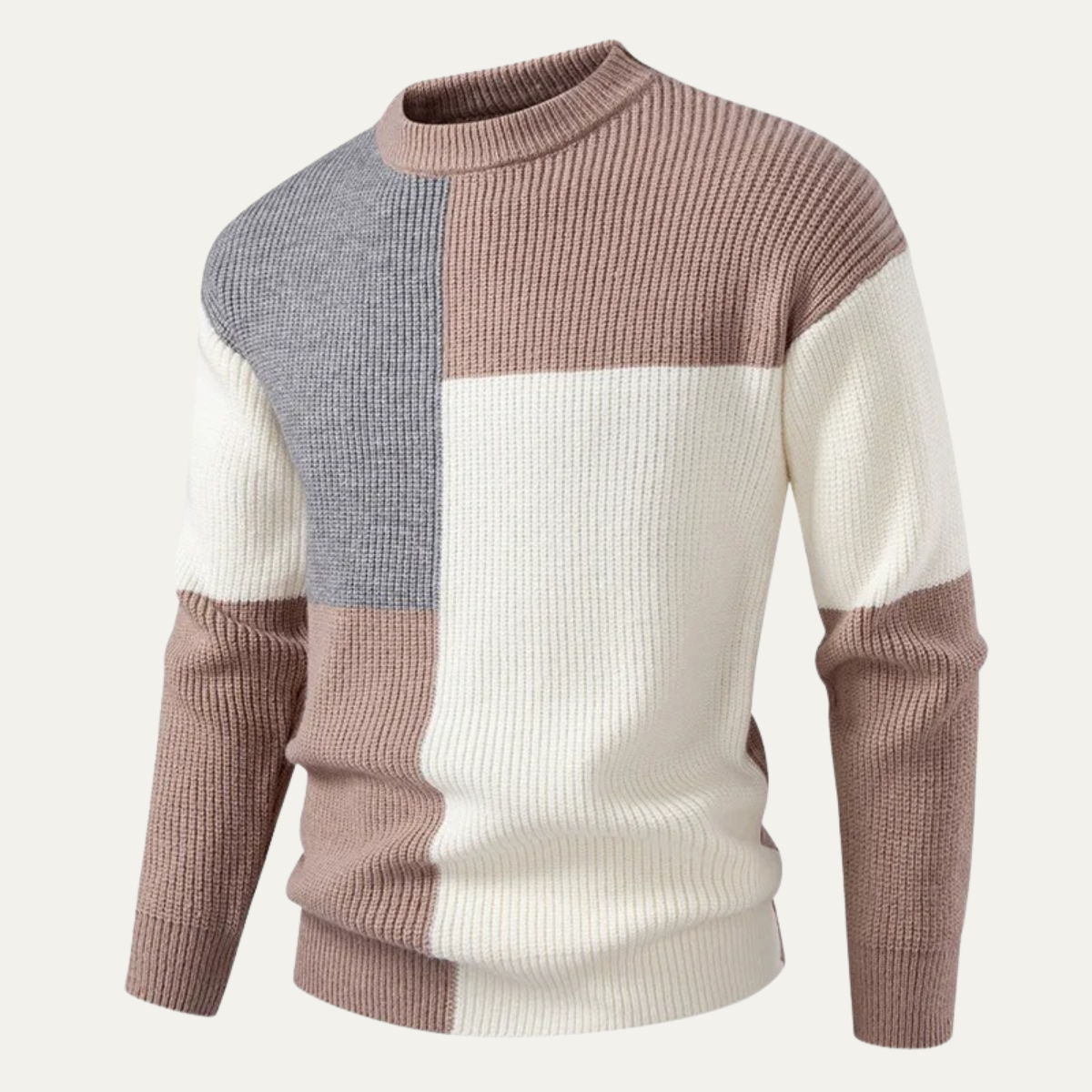 The Caldaro Men’s Warm Winter Colour Block Knit Jumper